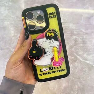 Black and Yellow Cartoon Character Phone Case